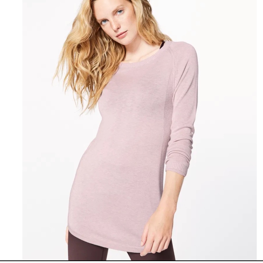LULULEMON SUNSHINE COAST Cashmere Blend Sweaters Dusty Pink SZ 4/XS +ADD 2nd